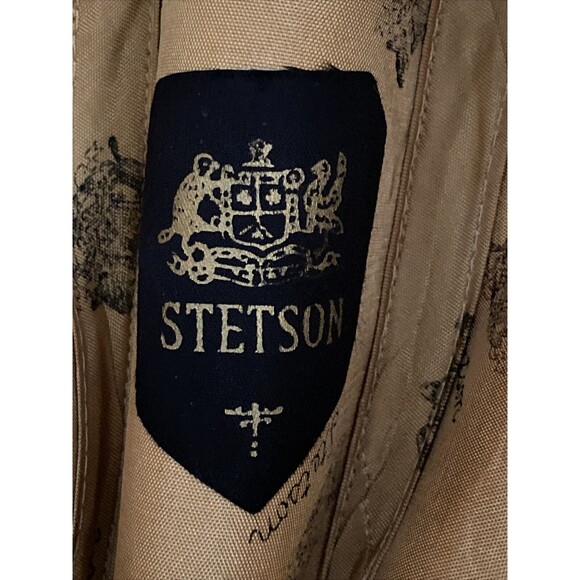 Vtg Stetson Fedora 1960s-Era Khaki Water Resistant Canvas Dick Tracy Hat 7 1/8 - Picture 9 of 11